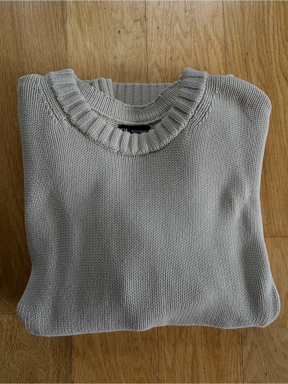 GAP Women's Crewneck Sweater in Light Cream